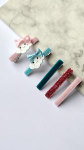 CLOUDY BLUE - Set of 5 Hair Clips