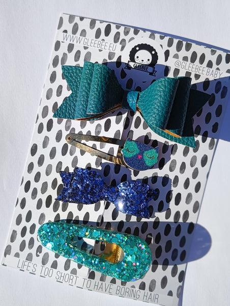 ⋒ YOU'RE HOOTIFUL - Set of 4 hair clips ⋒