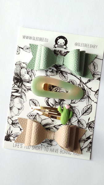 SAGE - Set of 4 hair clips